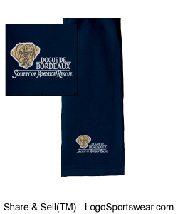Embroidered DDBSA Rescue Drool Towel Design Zoom